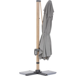 Parasol déporté Tikeo Platine 3x4,2m Inclinable | HESPERIDE Parasol déporté Tikeo Platine 3x4,2m Inclinable | HESPERIDE