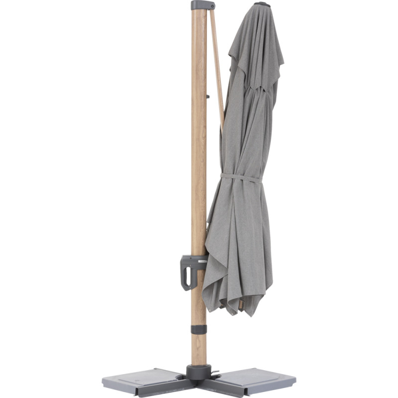 Parasol déporté Tikeo Platine 3x4,2m Inclinable | HESPERIDE Parasol déporté Tikeo Platine 3x4,2m Inclinable | HESPERIDE