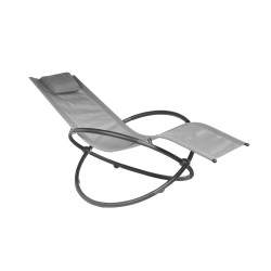 Rocking chair anthracite et perle