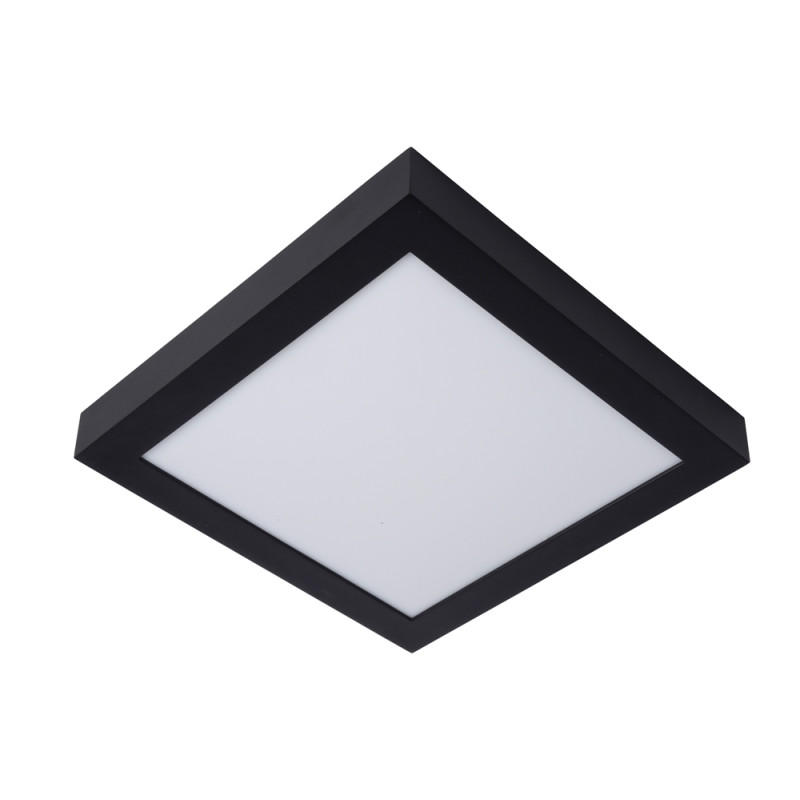 Plafonnier LED pour salle de bain Brice carré noir 2200 lm 30 W LUCIDE