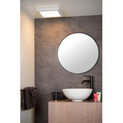 Plafonnier LED pour salle de bain Brice carré blanc 2200 lm 30 W LUCIDE