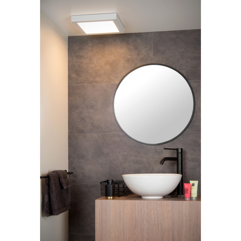 Plafonnier LED pour salle de bain Brice carré blanc 2200 lm 30 W LUCIDE