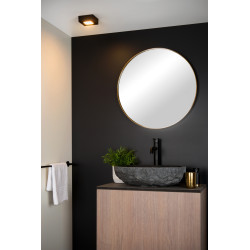 Plafonnier LED pour salle de bain Brice carré noir 430 lm 8 W LUCIDE