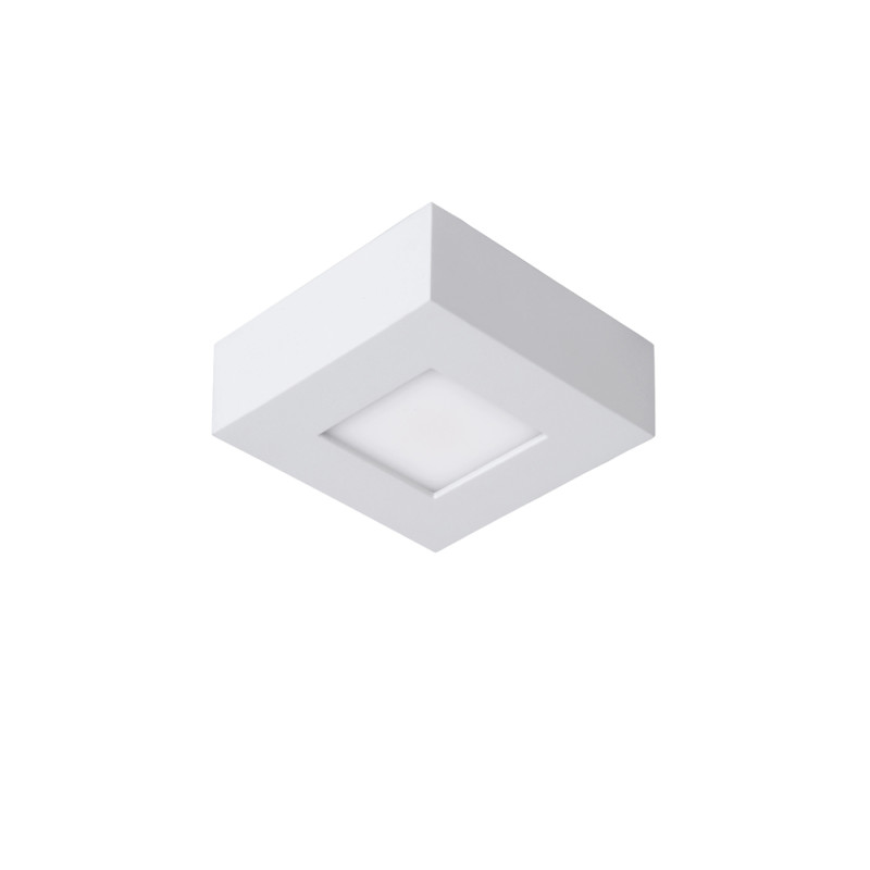 Plafonnier LED pour salle de bain Brice carré blanc 430 lm 8 W LUCIDE Plafonnier LED pour salle de bain Brice carré blanc 430 lm 8 W LUCIDE
