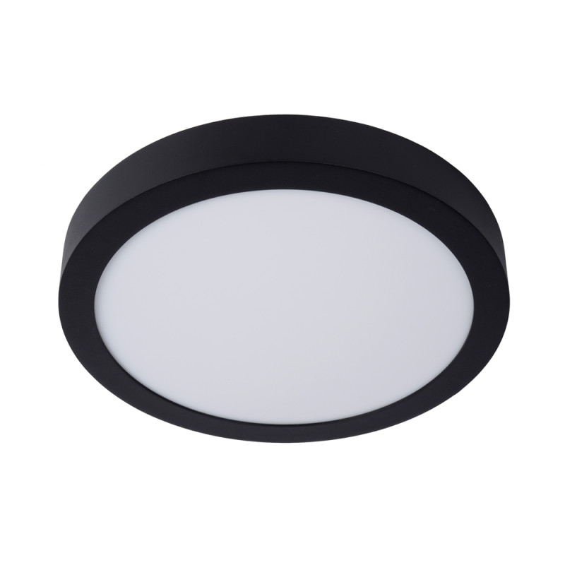 Plafonnier LED pour salle de bain Brice rond noir 2100 lm 30 W LUCIDE