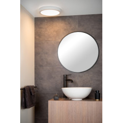 Plafonnier LED pour salle de bain Brice rond blanc 2100 lm 30 W LUCIDE