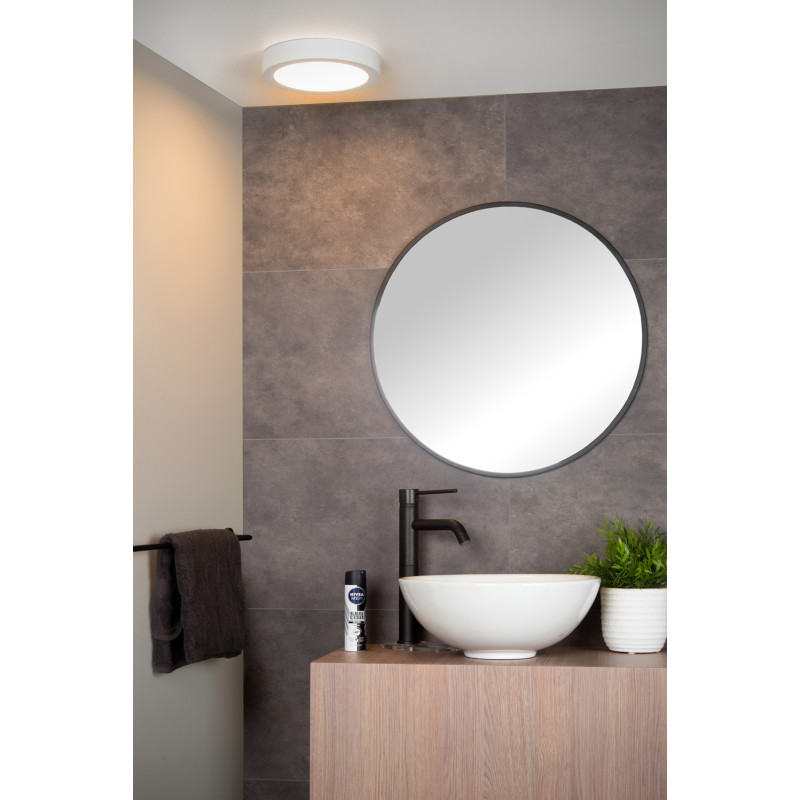 Plafonnier LED pour salle de bain Brice rond blanc 1100 lm 15 W LUCIDE