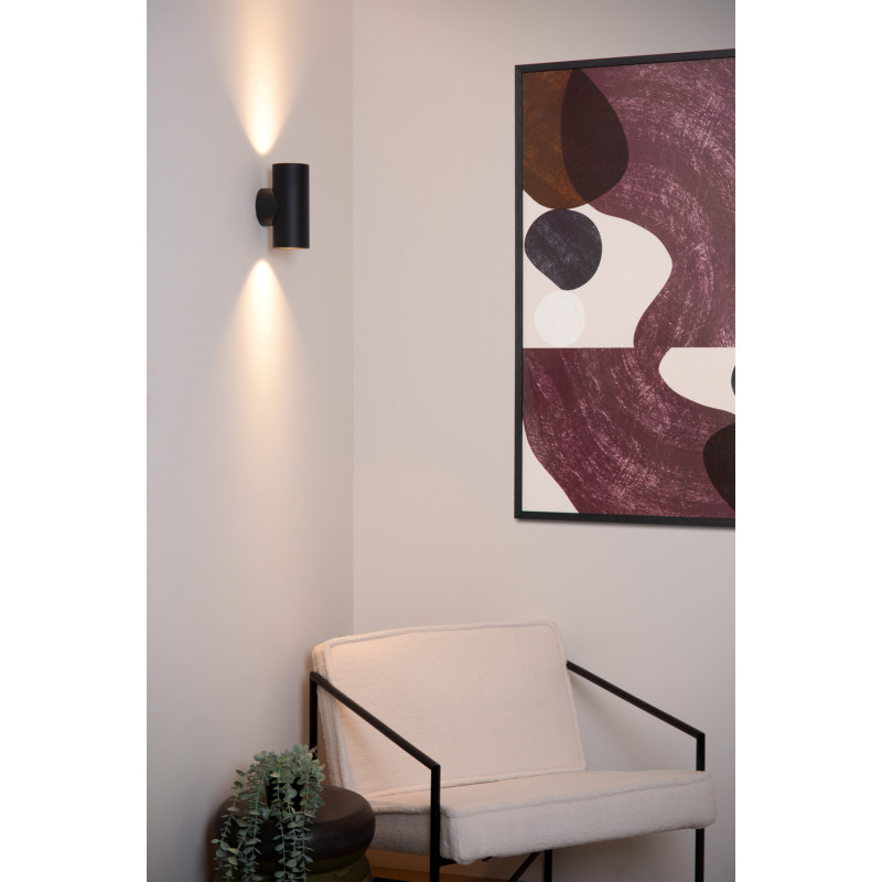 Applique Bondi noire GU10 2 x 50 W LUCIDE Applique Bondi noire GU10 2 x 50 W LUCIDE