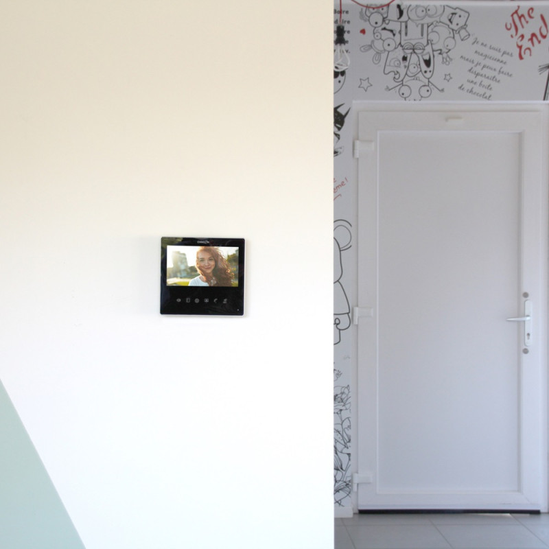 Vidéophone Ultra Slim 2 fils 7" noir CHACON