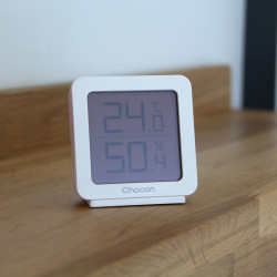 Thermométre intérieur avec hygromètre blanc CHACON