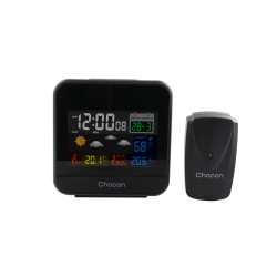 Station météo couleur avec capteur extérieur sans fil CHACON