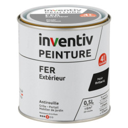 Peinture Fer Noir Brillant 4 ans – Protection Extérieure | INVENTIV