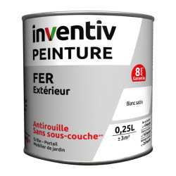 Peinture Fer Blanc Satiné 8 ans – Haute Durabilité | INVENTIV

