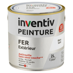 Peinture extérieure Fer 8 ans blanc satiné – Longue durée | INVENTIV