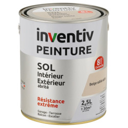 Peinture Sol Beige Sable Satiné 2,5L – Haute Résistance | INVENTIV