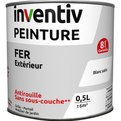 Peinture extérieure Fer 8 ans blanc satiné – Longue tenue | INVENTIV