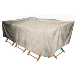Housse Table Jardin Rectangulaire Beige 240cm – Protection INVENTIV