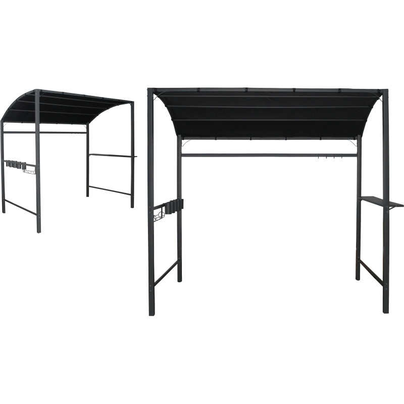 Tonnelle pour barbecue 2,33 x 1,45 x 2,22 m