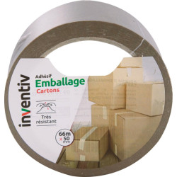 Ruban adhésif brun 50mm – Emballage sécurisé | INVENTIV