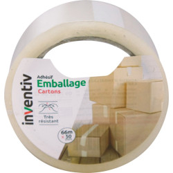 Ruban adhésif transparent 50mm – Emballage sécurisé | INVENTIV