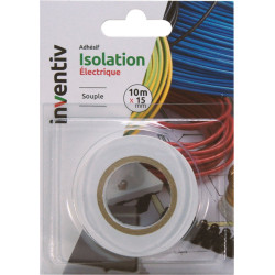 Ruban Isolation Électrique Blanc 15mm – Sécurité & Fiabilité