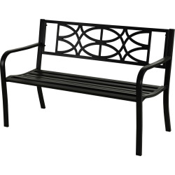 Banc de jardin métal noir – Confort extérieur