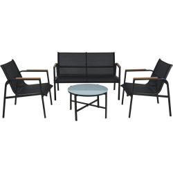 Salon de jardin anthracite 4 pièces – Meubles de jardin