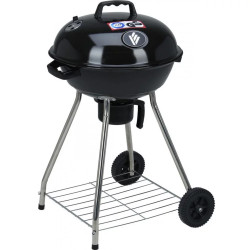 Barbecue à charbon noir Ø 47 x 80 cm – cuisson facile
