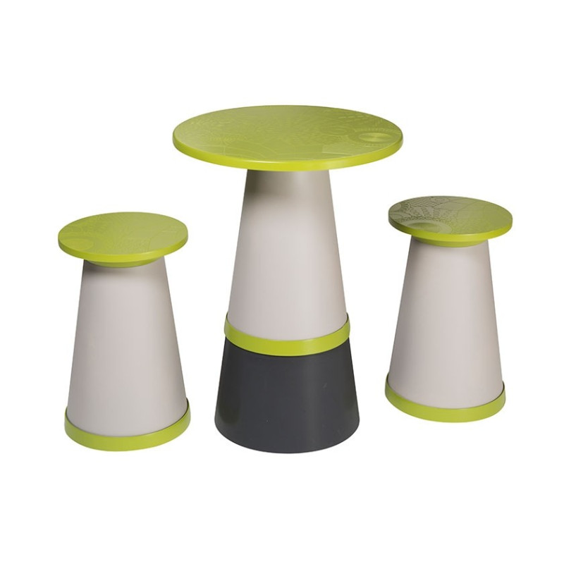 Set TOTEM table + 2 tabourets - GROSFILLEX