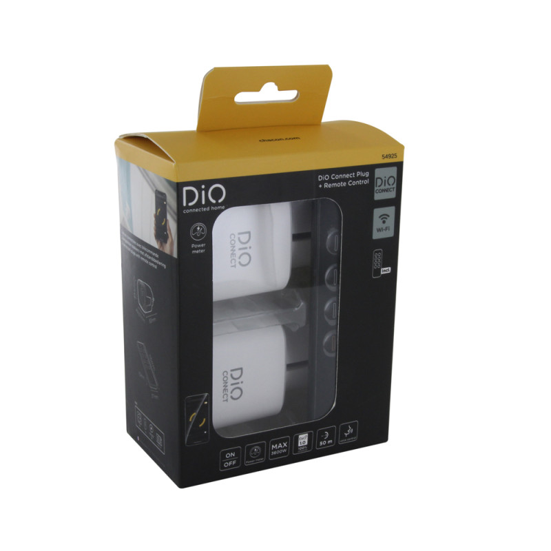 Prise connectée avec télécommande 2 pièces 16 A 3600 W DIO Prise connectée avec télécommande 2 pièces 16 A 3600 W DIO