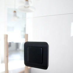 Interrupteur sans fil simple noir DIO