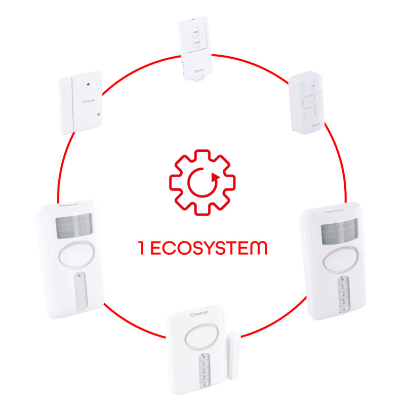 Alarme avec détecteur d'ouverture de porte CHACON