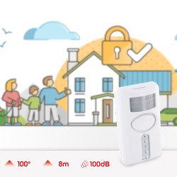 Alarme sans fil avec détecteur de mouvement CHACON