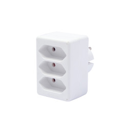 Domino 3 x 2,5 A blanc CHACON
