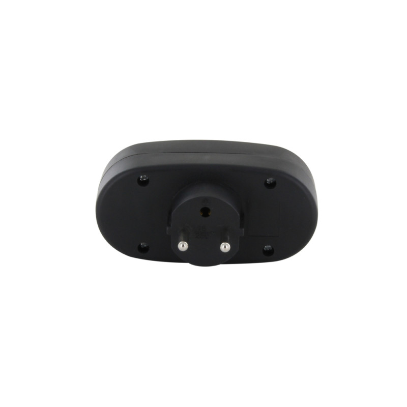 Domino 2 x 16 A avec interrupteur anthracite CHACON Domino 2 x 16 A avec interrupteur anthracite CHACON