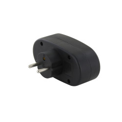 Domino 2 x 16 A avec interrupteur anthracite CHACON Domino 2 x 16 A avec interrupteur anthracite CHACON