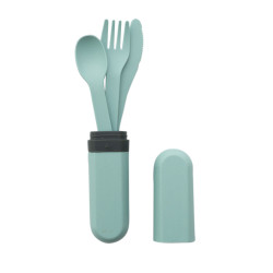 Set de couverts camping vert sauge 3 pièces | BARBECOOK