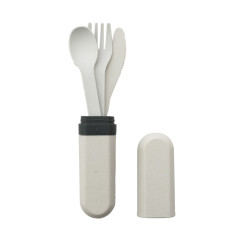 Set de couverts de camping gris clair 3 pièces | BARBECOOK