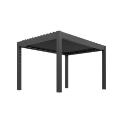 Pergola Bioclimatique Capri en aluminium avec LED intégré anthracite 4 x 3 x 2