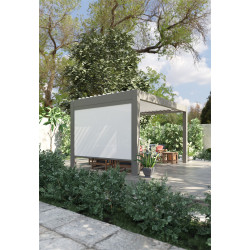 Store beige pour pergola Bioclimatique Capri anthracite 3 x 2