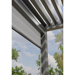 Store beige pour pergola Bioclimatique Capri anthracite 4 x 2