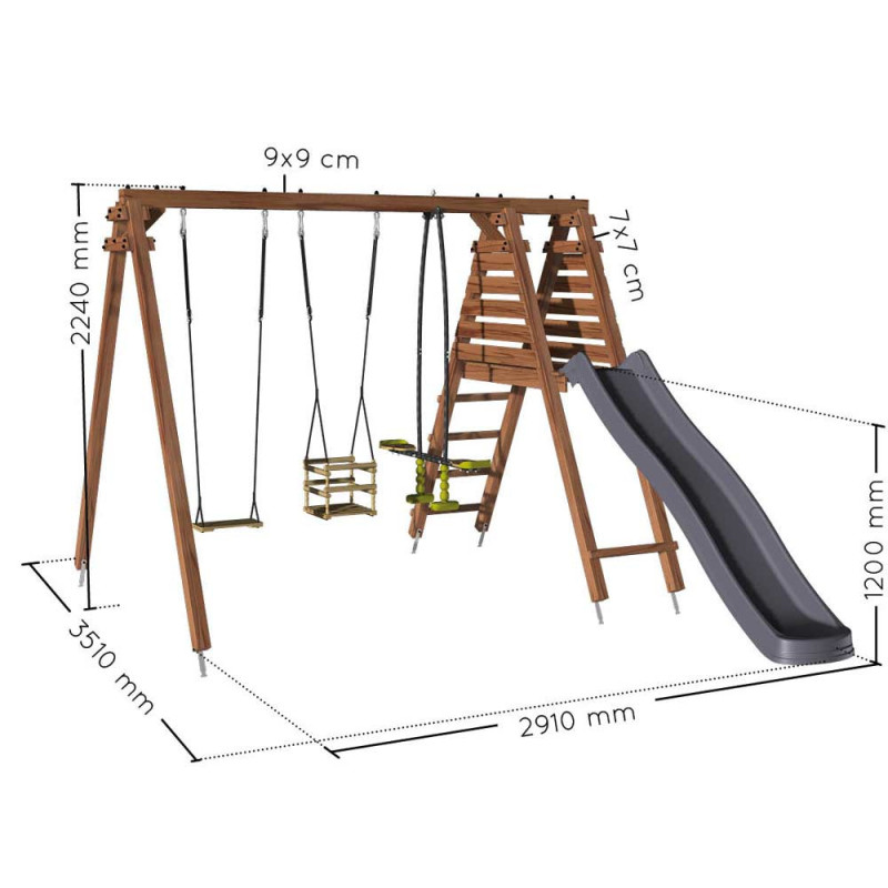 Portique en bois Trèfle