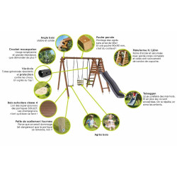 Portique en bois Trèfle