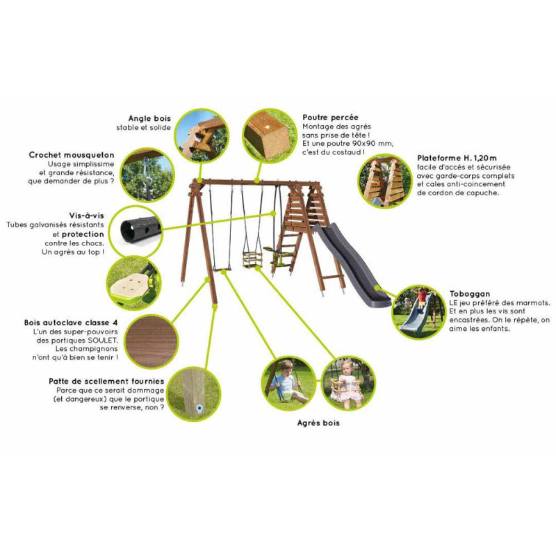 Portique en bois Trèfle