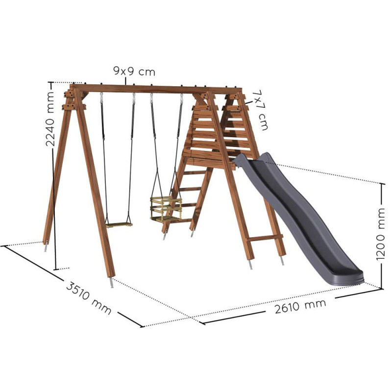 Portique en bois Prune - Tour de jeux pour enfants | SOULET