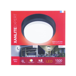 Hublot Extérieur DEL Noir Rond Gradable 12 W | XANLITE