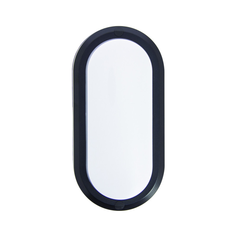 Hublot LED d'extérieur ovale noir dimmable 12W | XANLITE