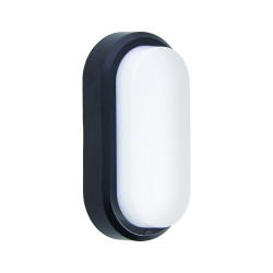 Hublot LED d'extérieur ovale noir dimmable 12W | XANLITE