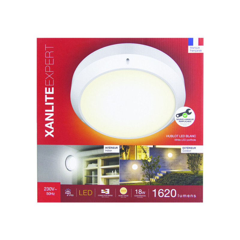 Hublot extérieur LED rond 18 W XANLITE blanc | XANLITE Hublot extérieur LED rond 18 W XANLITE blanc | XANLITE