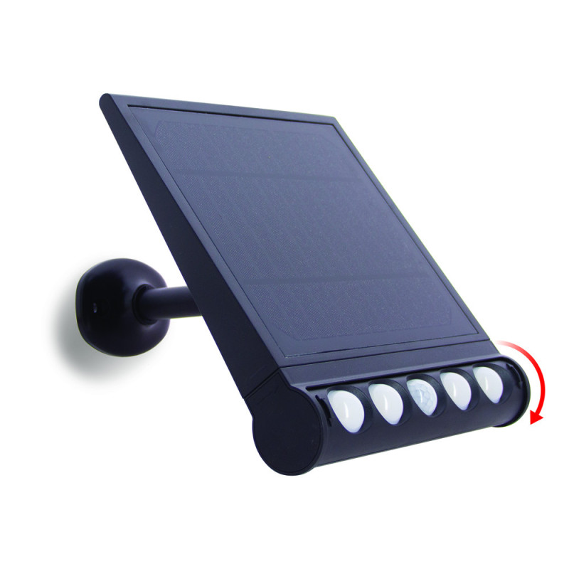 Réglette LED Solaire XANLITE Noire 1000lm Détecteur Mouvement | XANLITE